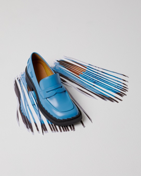 Taylor Blue Lederloafer Für Damen Exklusiv Camper De