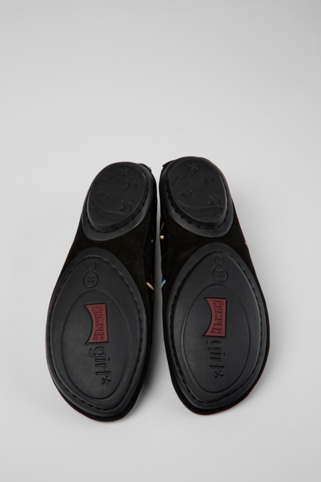 Camper De Design Twins Schwarz Nubuk Ballerinas Für Damen