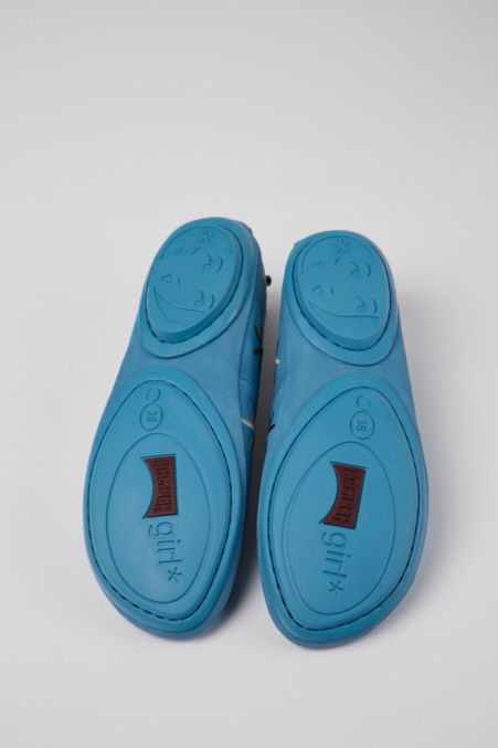 Design Twins Blaue Nubuk Ballerinas Für Damen Camper De