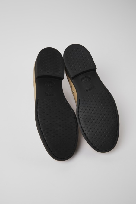 Exklusive Camper De Twins Beige Lederschuhe Für Damen