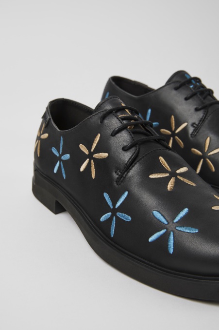 Camper De Twins Schwarze Lederschuhe Damen Neu Eingetroffen