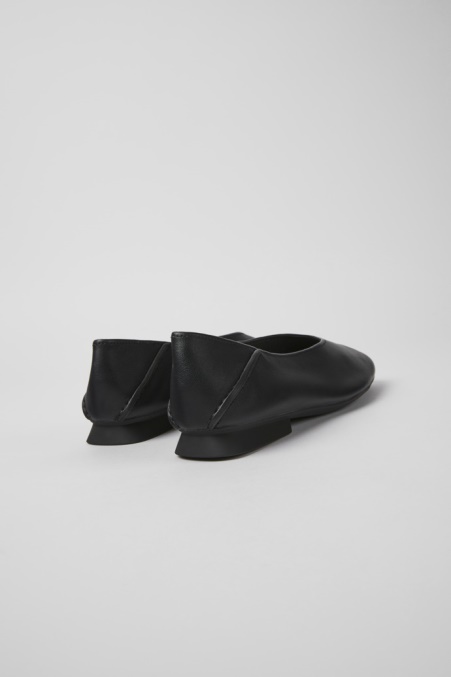 Design Casi Myra Schwarze Lederballerinas Für Damen Camper De