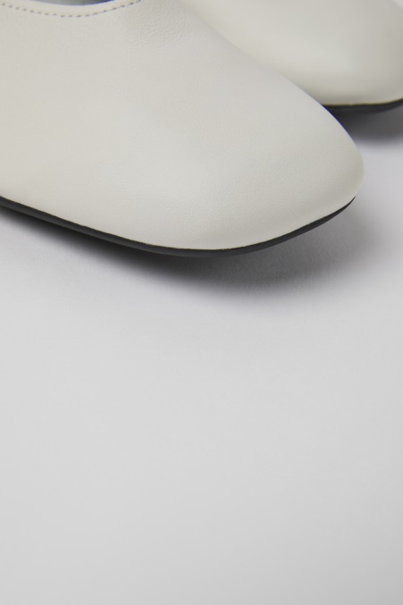 Camper De Design Casi Myra Weiße Lederballerinas Für Damen