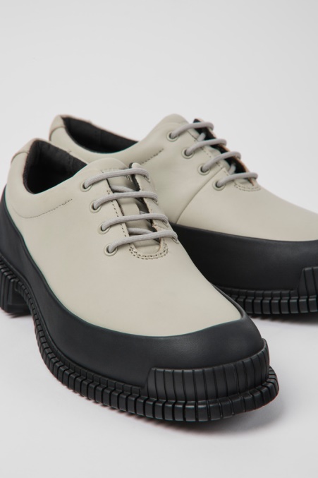 Pix Schwarze Und Graue Lederschuhe Für Damen Camper De Neu Eingetroffen