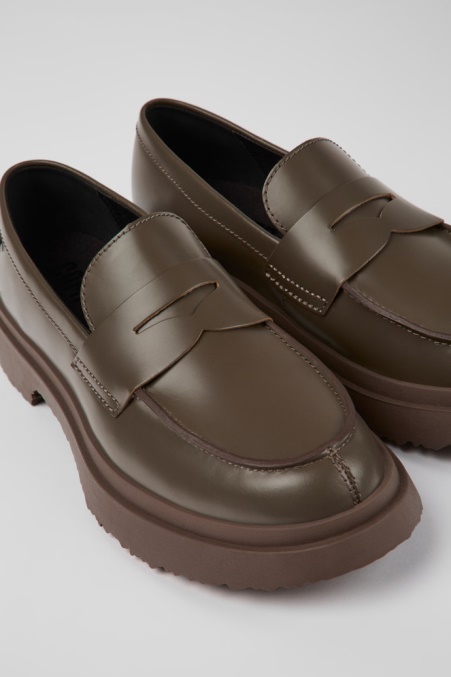 Exklusiver Camper De Walden Brauner Lederloafer Für Damen