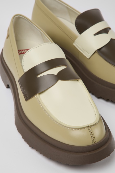 Twins Mehrfarbige Lederloafer Für Damen Camper De Neu Eingetroffen