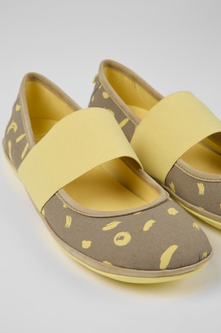 Camper De Design Right Sneaker Aus Weißem Textil Und Nubukleder Für Damen