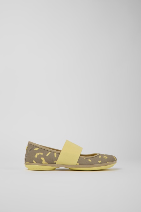 Camper De Design Right Sneaker Aus Weißem Textil Und Nubukleder Für Damen