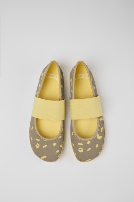 Camper De Design Right Sneaker Aus Weißem Textil Und Nubukleder Für Damen