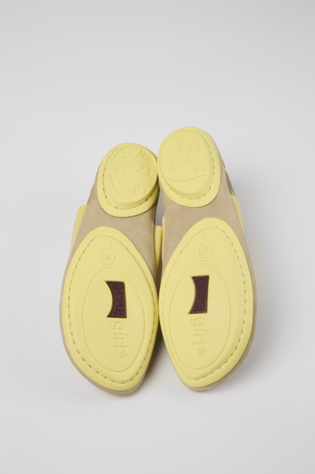 Camper De Design Right Sneaker Aus Weißem Textil Und Nubukleder Für Damen