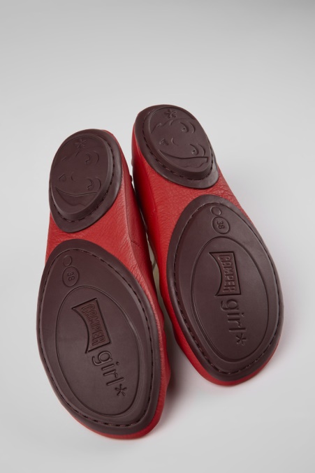 Camper De Right Rote Lederballerinas Für Damen Neu Eingetroffen