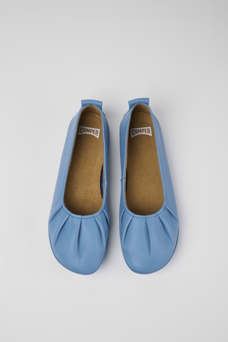 Camper De Design Rechts Blaue Lederballerinas Für Damen