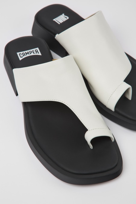 Design Twins Weiße Ledersandalen Für Damen Camper De