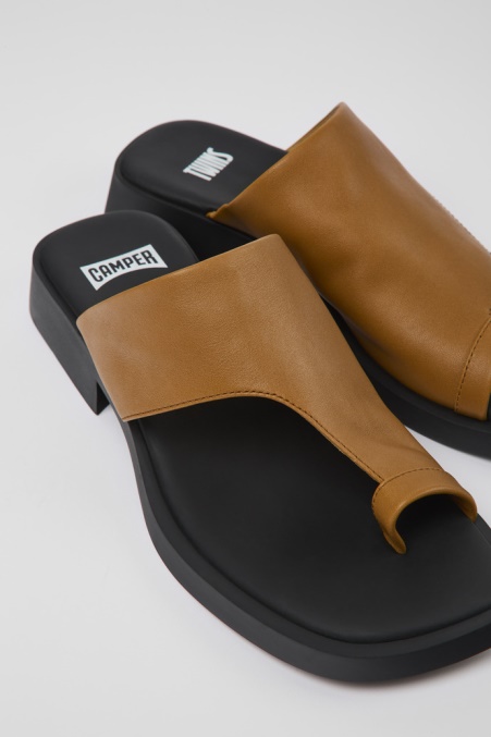 Design Twins Braune Ledersandalen Für Damen Camper De