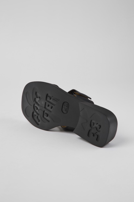 Dana Schwarze Ledersandalen Für Damen Exklusiv Camper De