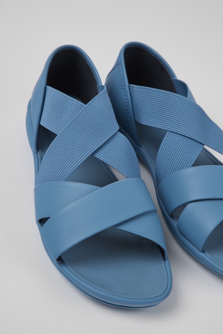 Camper De Right Blaue Ledersandalen Für Damen Neu Eingetroffen