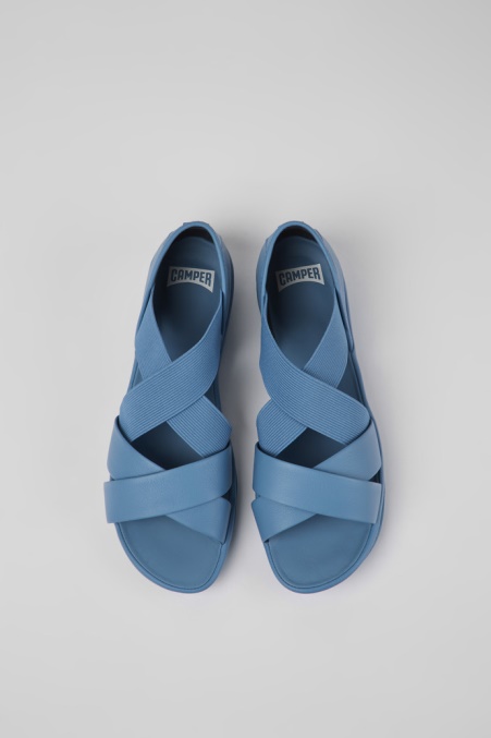 Camper De Right Blaue Ledersandalen Für Damen Neu Eingetroffen