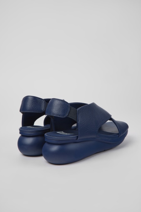 Exklusive Camper De Balloon Blaue Ledersandalen Für Damen