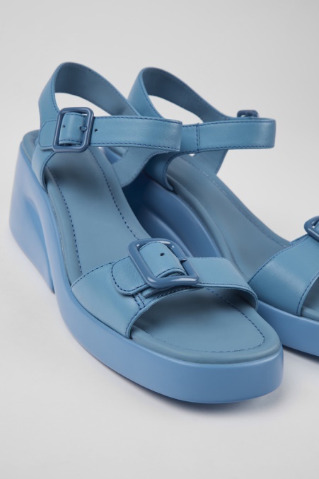 Kaah Blaue Ledersandalen Für Damen Exklusiv Camper De