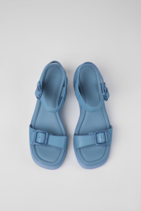 Kaah Blaue Ledersandalen Für Damen Exklusiv Camper De
