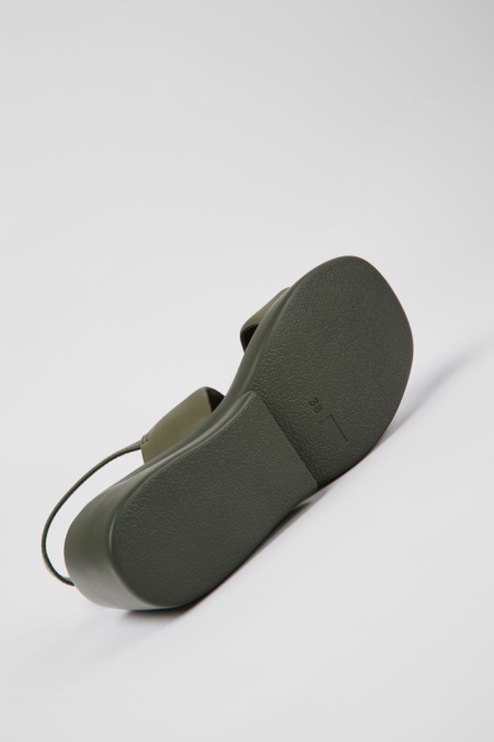 Exklusive Camper De Kaah Grüne Ledersandalen Für Damen