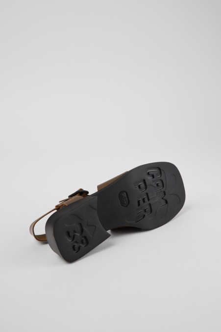 Camper De Design Dana Braune Ledersandalen Für Damen