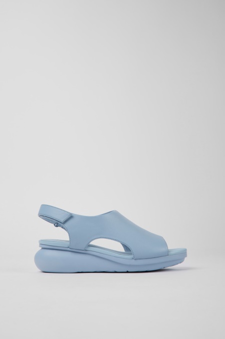 Camper De Design Balloon Sandalen Aus Hellblauem Leder Für Damen