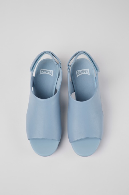 Camper De Design Balloon Sandalen Aus Hellblauem Leder Für Damen