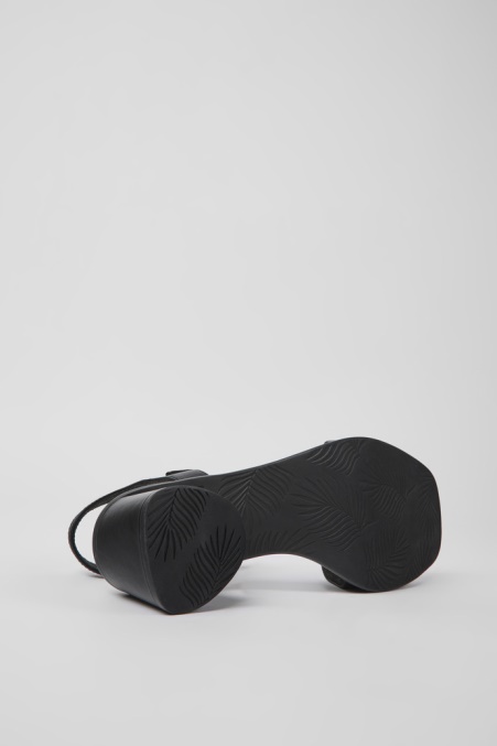 Exklusive Camper De Kiara Schwarze Ledersandalen Für Damen