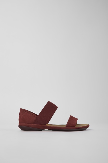 Design Rechts Bordeaux Nubuk Sandalen Für Damen Camper De