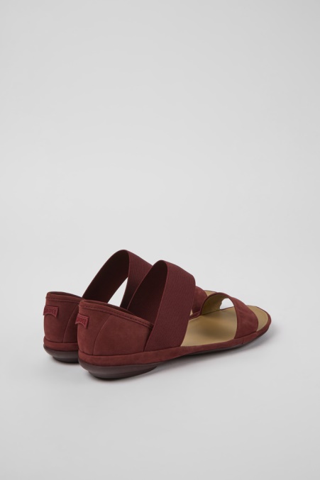 Design Rechts Bordeaux Nubuk Sandalen Für Damen Camper De
