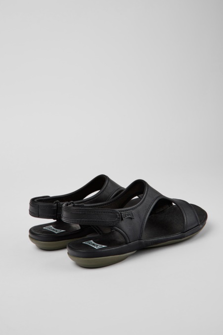 Camper De Design Right Schwarze Ledersandalen Für Damen