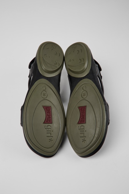 Camper De Design Right Schwarze Ledersandalen Für Damen
