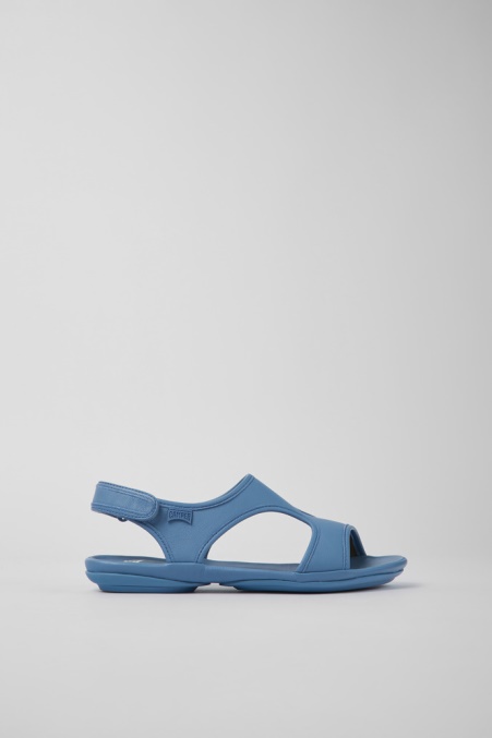Rechts Blaue Ledersandalen Für Damen Exklusiv Camper De