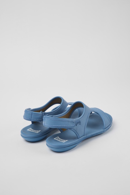 Rechts Blaue Ledersandalen Für Damen Exklusiv Camper De