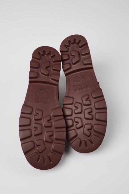 Camper De Design Brutus Weinrote Mary Jane Lederschuhe Für Damen