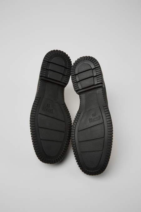 Camper De Design Pix Rosa Und Schwarze Lederschnürschuhe Für Damen