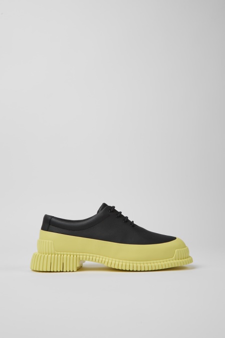 Design Pix Schwarz-gelber Schnürschuh Aus Leder Für Damen Camper De