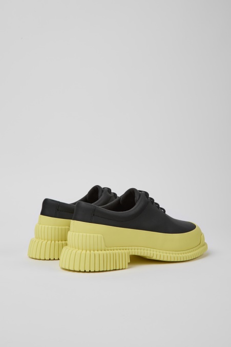 Design Pix Schwarz-gelber Schnürschuh Aus Leder Für Damen Camper De