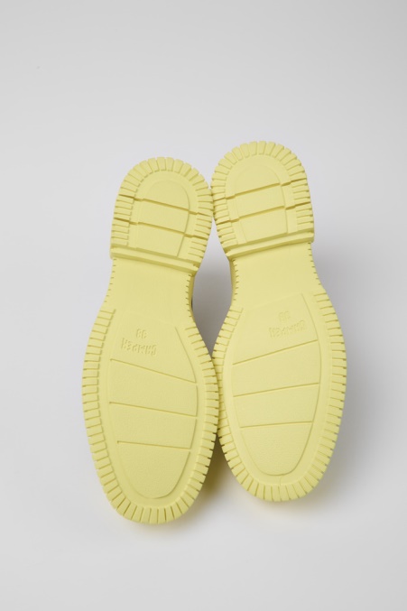 Design Pix Schwarz-gelber Schnürschuh Aus Leder Für Damen Camper De