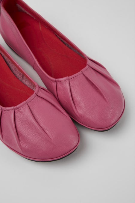 Rechts Rosa Leder Ballerinas Für Damen Camper De Neu Eingetroffen