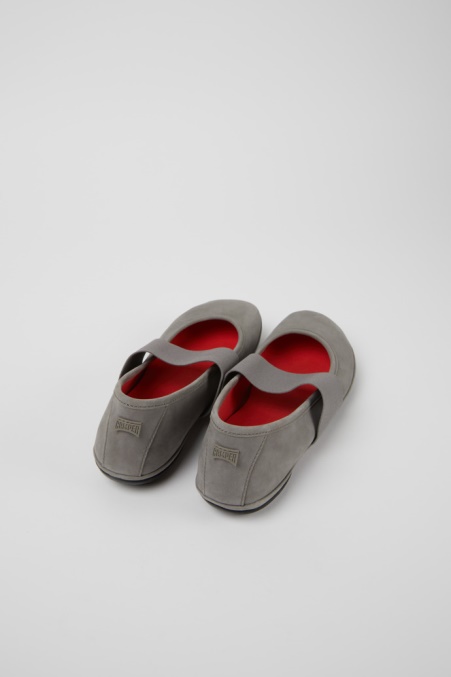 Camper De Design Right Graue Nubuk Ballerinas Für Damen