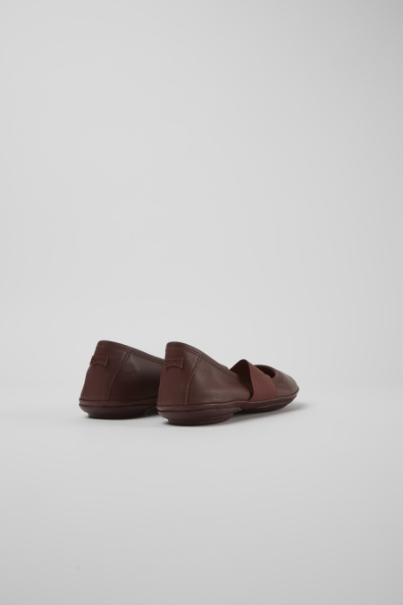 Camper De Design Right Weinrote Lederballerinas Für Damen