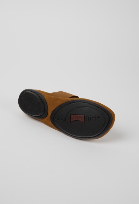 Rechts Braun Nubuk Ballerinas Für Damen Exklusiv Camper De