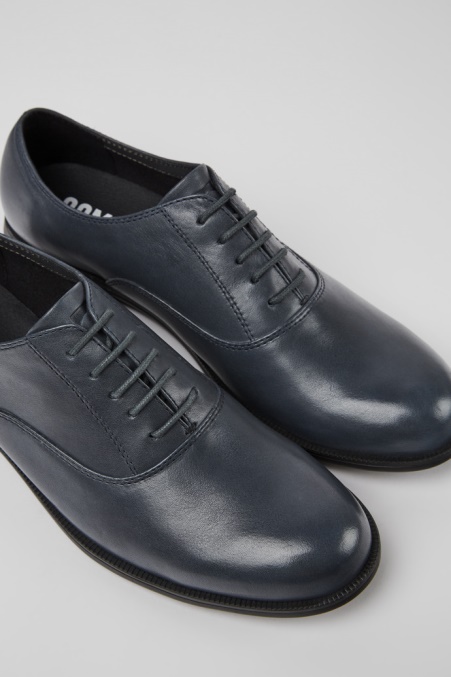 Camper De Design Mil Schwarze Lederschnürschuhe Für Damen