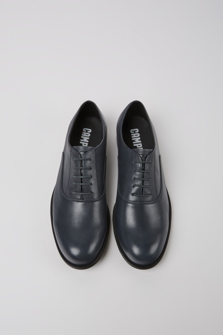 Camper De Design Mil Schwarze Lederschnürschuhe Für Damen