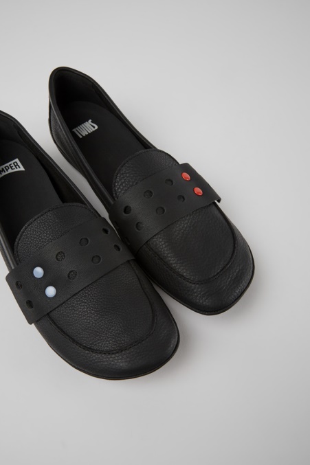 Twins Damenschuhe Aus Schwarzem Leder Camper De Neu Eingetroffen
