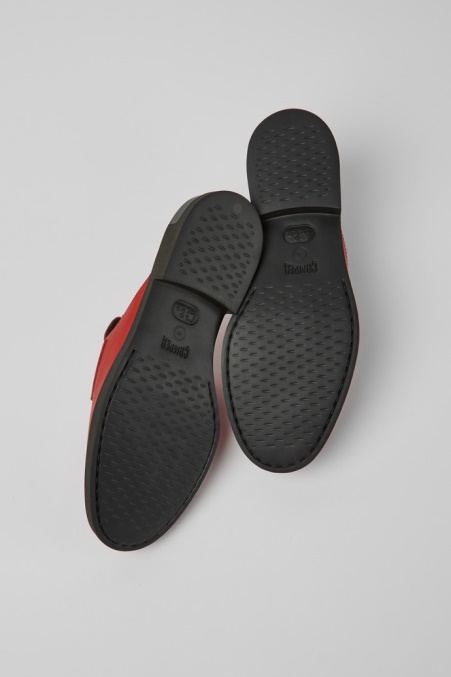 Design Twins Halboffene Rote Lederschuhe Camper De