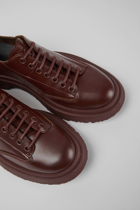 Walden Bordeaux Leder Schnürschuh Exklusiv Camper De