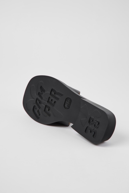 Dana Dana Schwarze Ledersandalen Für Damen Camper De Neu Eingetroffen